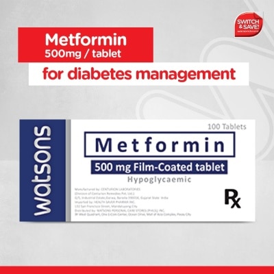 WATSONS GENERICS - Watsons Metformin 500mg 1tablet image